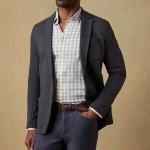 Faherty Inlet Knit Black Sky Melange Blazer XXL NEW Unstructured Sport Coat